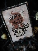 Death Before Decaf - Halloween Cross Stitch Pattern, different perspective #1. Select this picture to zoom in