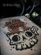 Death Before Decaf - Halloween Cross Stitch Pattern, different perspective #4. Select this picture to zoom in