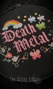 Death Metal - Halloween Cross Stitch Pattern, different perspective #1. Select this picture to zoom in