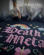 Death Metal - Halloween Cross Stitch Pattern, different perspective #4. Select this picture to zoom in