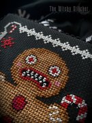 GingerDead Man - Halloween PDF Cross Stitch Pattern, different perspective #1. Select this picture to zoom in