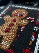 GingerDead Man - Halloween PDF Cross Stitch Pattern, different perspective #2. Select this picture to zoom in
