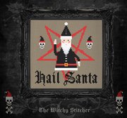 Hail Santa - Christmas Cross Stitch Pattern, different perspective #2. Select this picture to zoom in