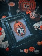 Halloween Mourning - PDF Cross Stitch Pattern, different perspective #2. Select this picture to zoom in