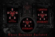 Stitchcraft Baphomet - Halloween Cross Stitch Pattern, different perspective #2. Select this picture to zoom in