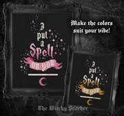 I Put A Spell On You - Halloween PDF Cross Stitch Pattern, different perspective #1. Select this picture to zoom in