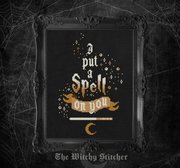 I Put A Spell On You - Halloween PDF Cross Stitch Pattern, different perspective #2. Select this picture to zoom in