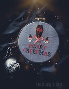 Merry Creepmas- Christmas Cross Stitch Pattern, different perspective #1. Select this picture to zoom in
