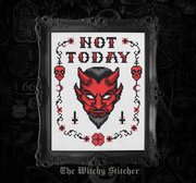 Not Today Satan - Cross Stitch Pattern, different perspective #1. Select this picture to zoom in