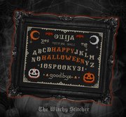 Ouija Happy Halloween - PDF Cross Stitch Pattern, different perspective #1. Select this picture to zoom in