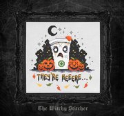 PLS - They're High - Halloween PDF Cross Stitch Pattern, different perspective #3. Select this picture to zoom in