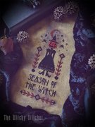 Season Of The Witch - Halloween Cross Stitch Pattern, different perspective #2. Select this picture to zoom in