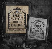 Salem In Memoriam - Halloween PDF Cross Stitch Pattern, different perspective #2. Select this picture to zoom in