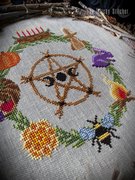 Sabbats: Wheel Of The Year - Cross Stitch Pattern, different perspective #3. Select this picture to zoom in