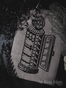 Relics of the Dark Ages - Halloween Cross Stitch Pattern, different perspective #2. Select this picture to zoom in