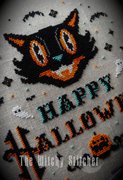 Happy Halloween (Cat) - Cross Stitch Pattern, different perspective #1. Select this picture to zoom in
