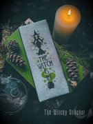 The Witch Is In - Halloween Cross Stitch Pattern, different perspective #2. Select this picture to zoom in