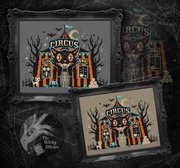 Vintage Halloween Big Top - Cross Stitch Pattern, different perspective #1. Select this picture to zoom in