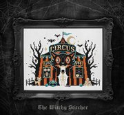 Vintage Halloween Big Top - Cross Stitch Pattern, different perspective #2. Select this picture to zoom in