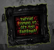 They're Coming To Get You Barbara! - Cross Stitch Patter, different perspective #1. Select this picture to zoom in
