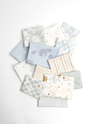 To The Moon And Back Stripes Grass - Quilt Fabric