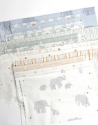 To The Moon And Back Stripes Grass - Quilt Fabric
