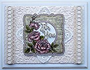 Abigail's Peony Spray - Precut Rubber Stamp
