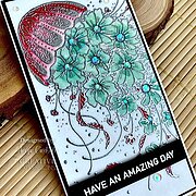 Jellyfish Blooms - Designer Boutique Clear Stamp