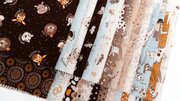 Wildly Cute Safari Animals Tan - Quilt Fabric, different perspective #3. Select this picture to zoom in