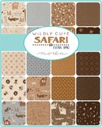 Wildly Cute Safari Animals Tan - Quilt Fabric, different perspective #1. Select this picture to zoom in