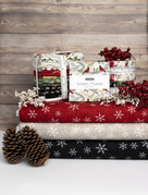 Winter Friends Trees Charcoal Black - Christmas Quilt Fabric