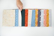 Winterglow Navy - Cross Stitch Novelty Winter - Quilt Fabric