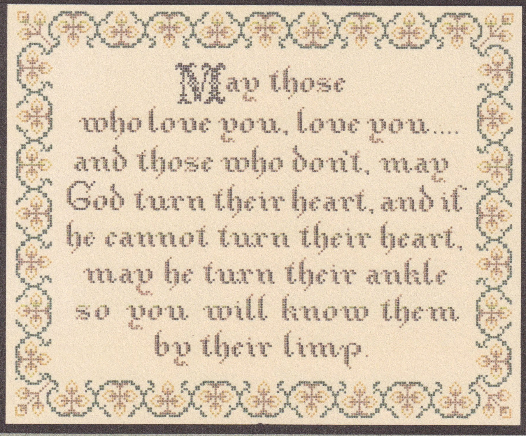 An Irish Prayer - Cross Stitch Pattern