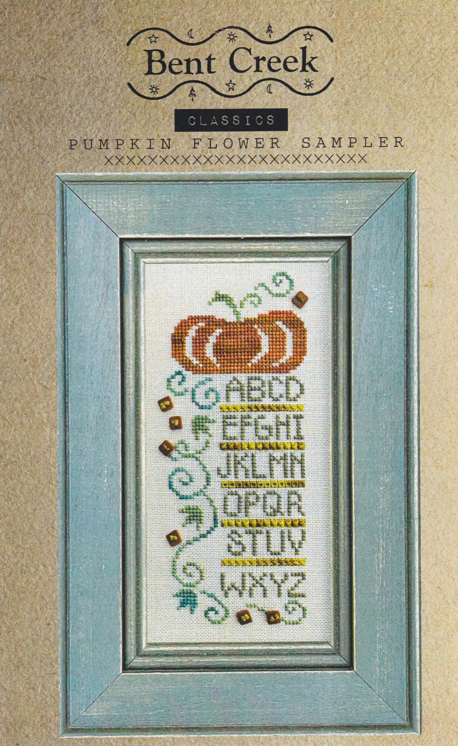 Pumpkin Flower Sampler - Cross Stitch Pattern 