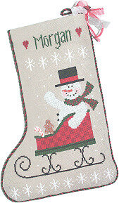 Snowflake Express Stocking - Cross Stitch Pattern