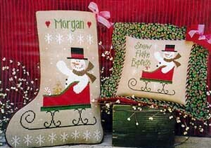 Snowflake Express Stocking - PDF Cross Stitch Pattern