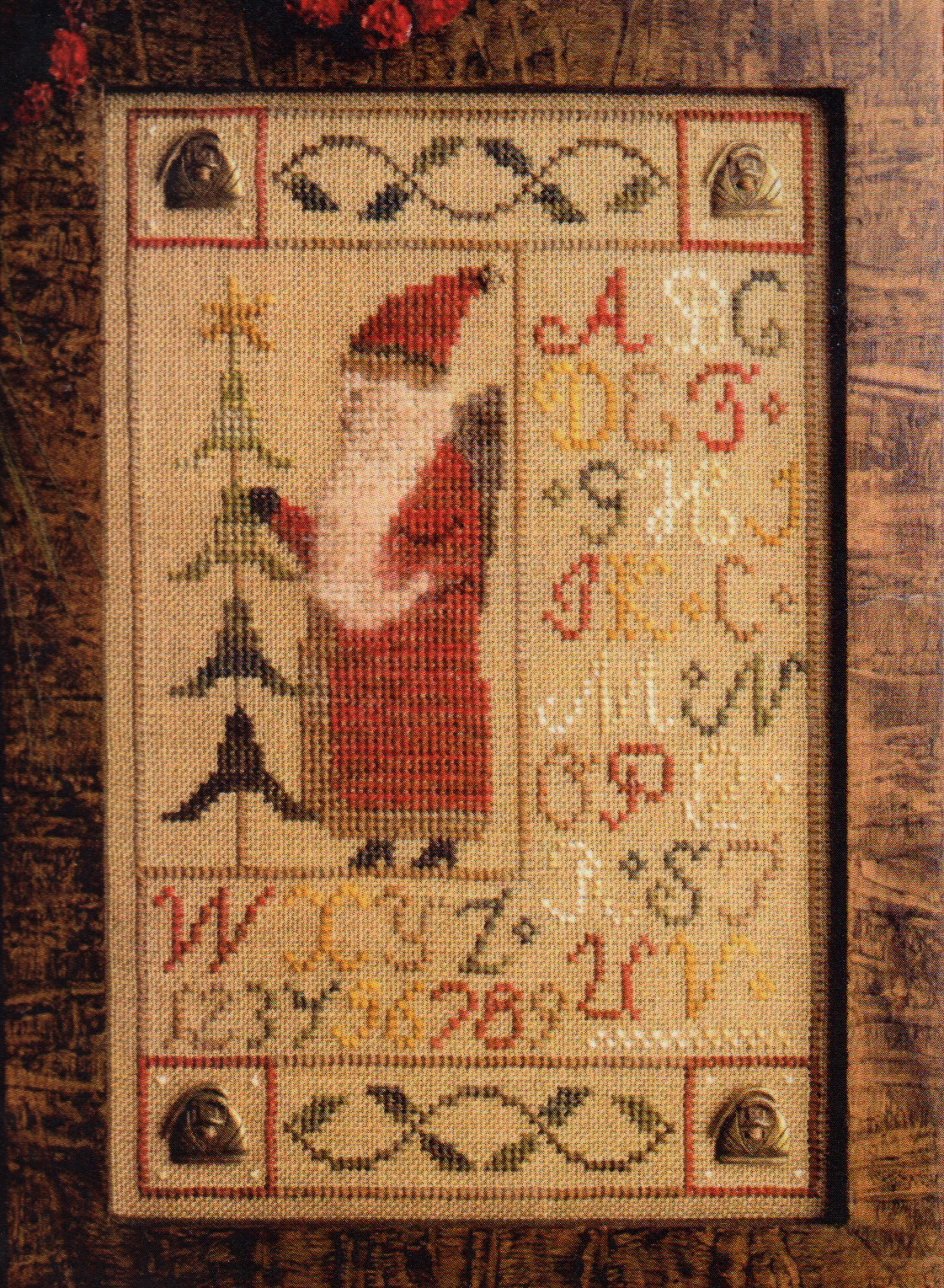 Santa Button Sampler - Cross Stitch Pattern