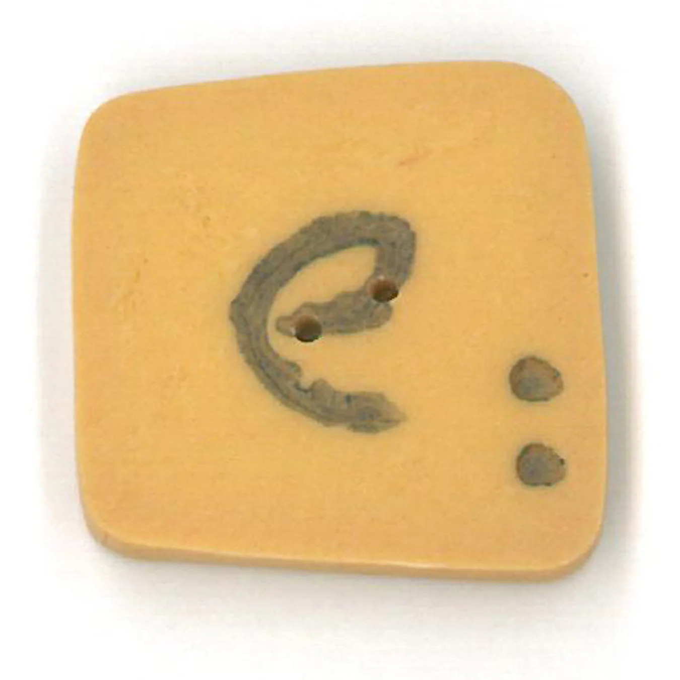 Gold Letter E Button