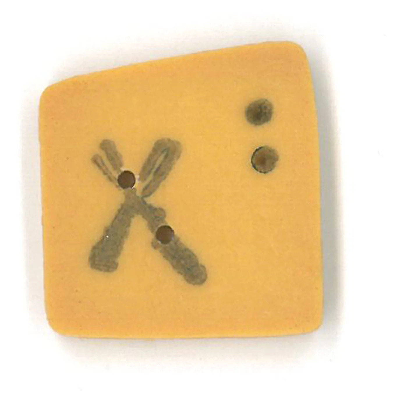 Gold Letter X Button