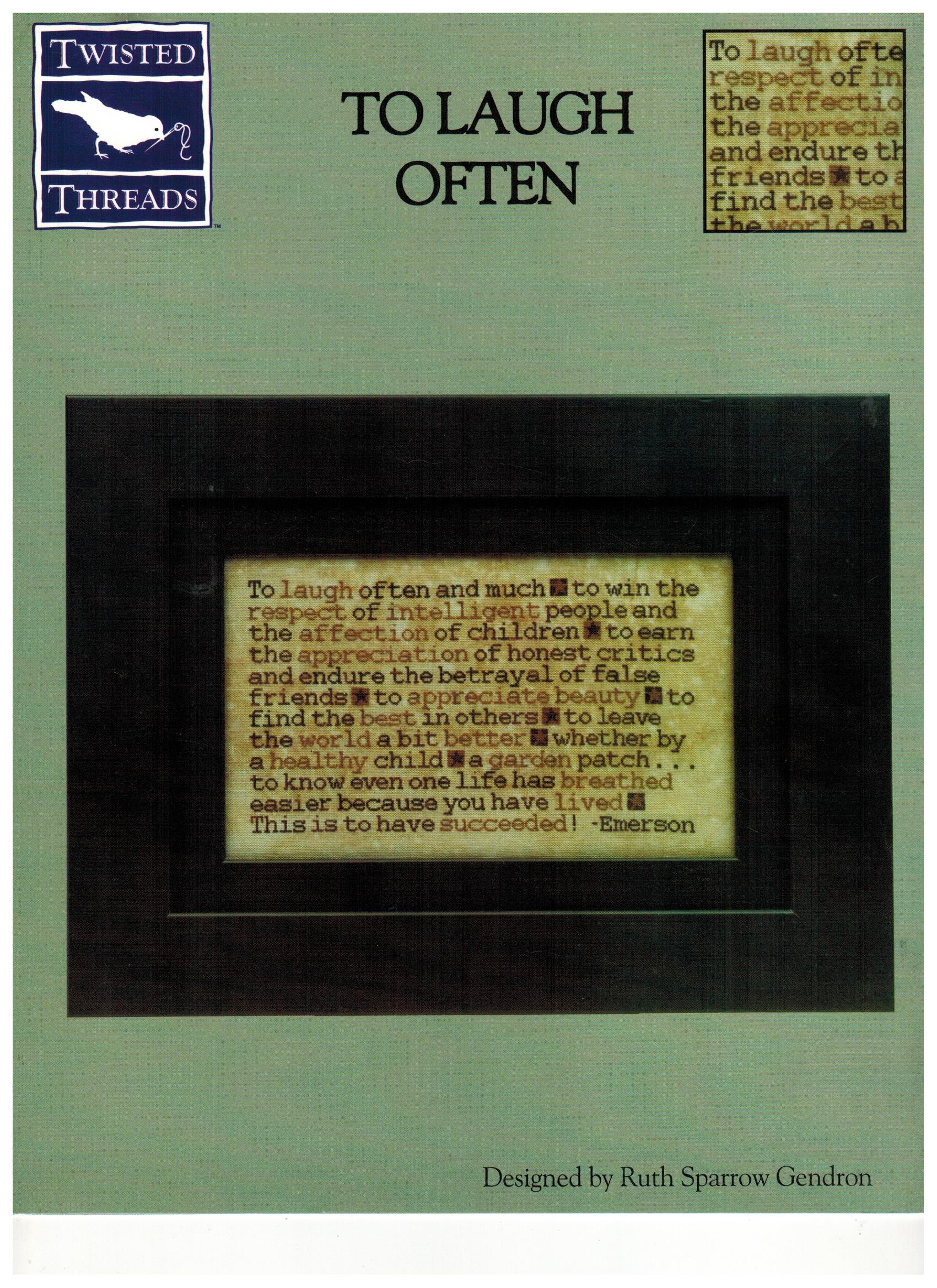 To Laugh Often - Cross Stitch Pattern