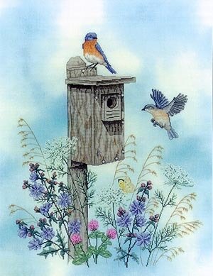 Bluebird Trail, The - Cross Stitch Pattern