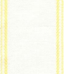 27 Ct. Antique White/Yellow Bethany Linen Banding 2.7x36