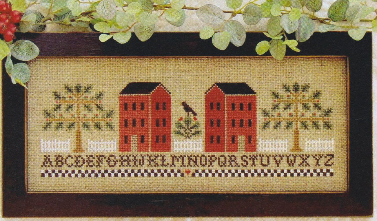 Two Red Houses - Cross Stitch Pattern