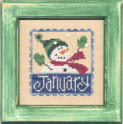 Flip-It Stamp January - Cross Stitch Pattern