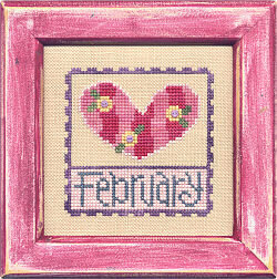 Flip-It Stamp February - Cross Stitch Pattern