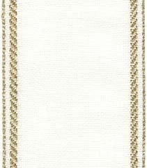27 Ct. Antique White/Gold Bethany Linen Banding 2.7x36