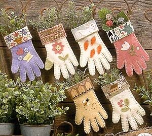 Garden Gloves (Book 120) - Cross Stitch Pattern