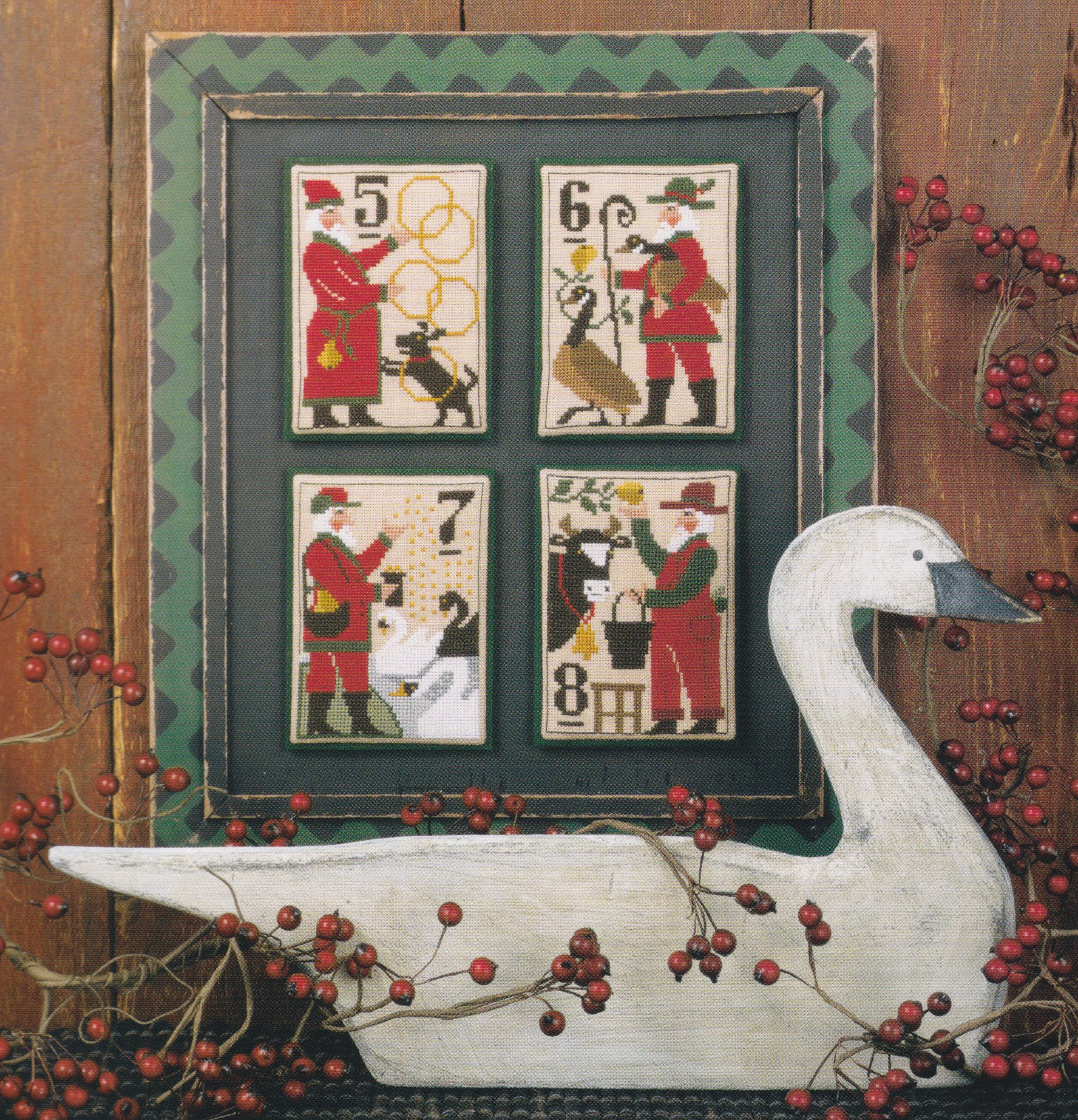 Santa's 12 Days 5 - 8 (Book 126) - Cross Stitch Pattern
