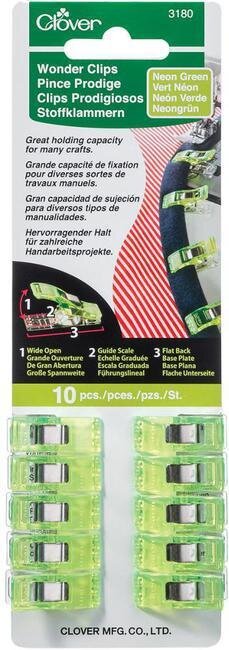 Neon Green 10/Pkg Wonder Clips