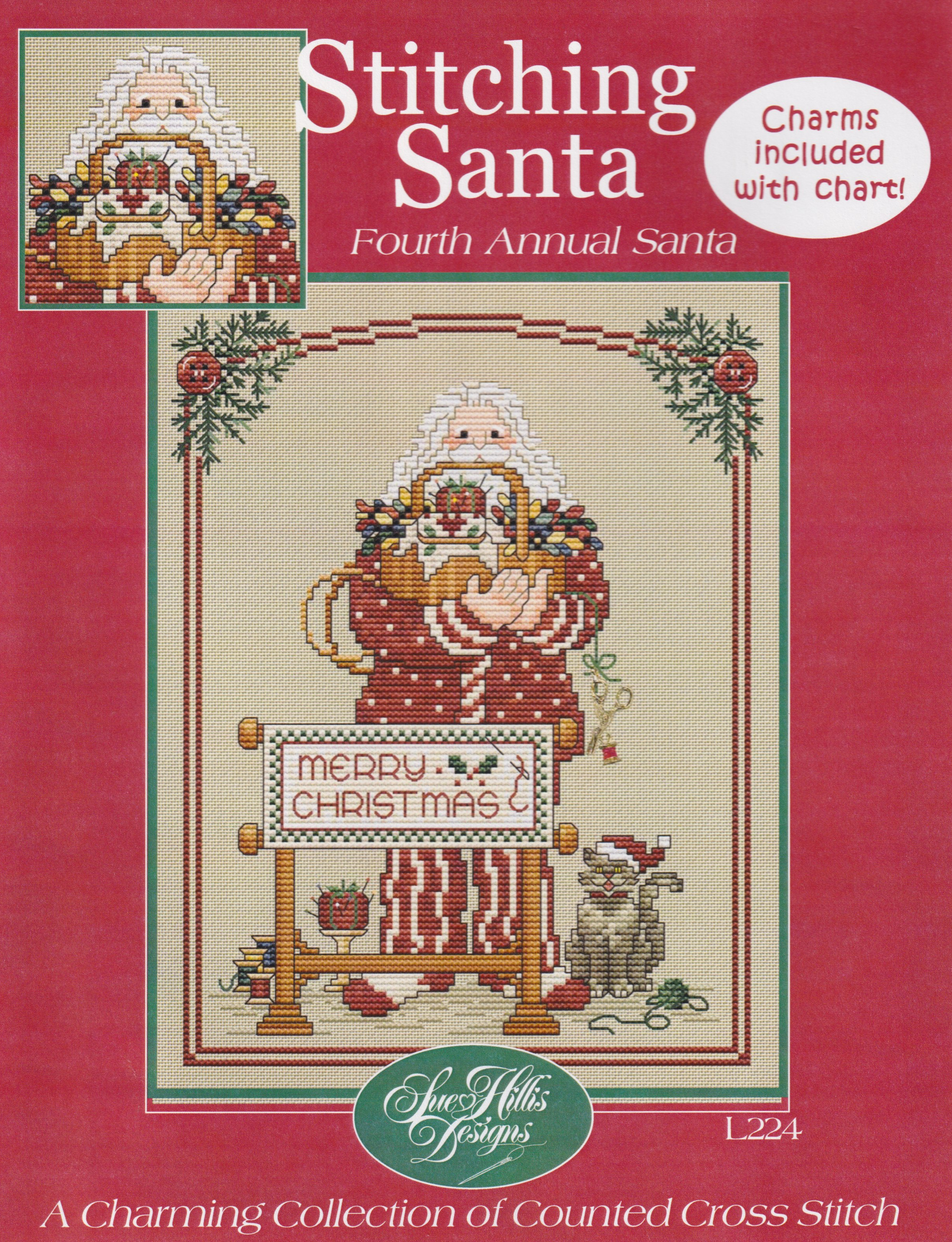 Stitching Santa - Cross Stitch Pattern